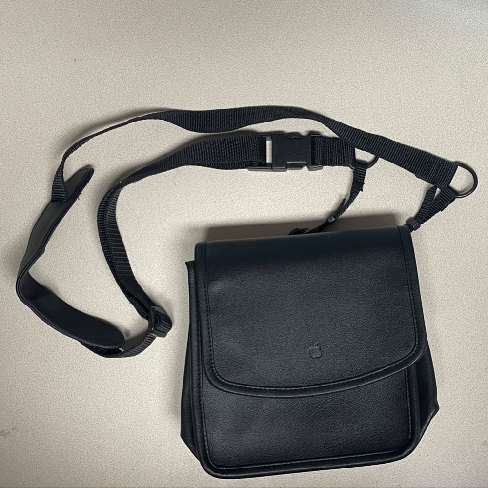 Black Apple Crossbody Bag